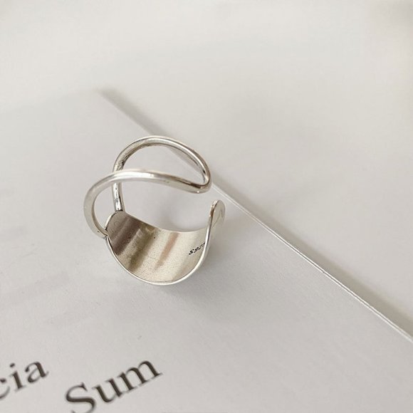 *NEW 925 Sterling Silver Open Adjustable Ring A2 - Picture 7 of 8